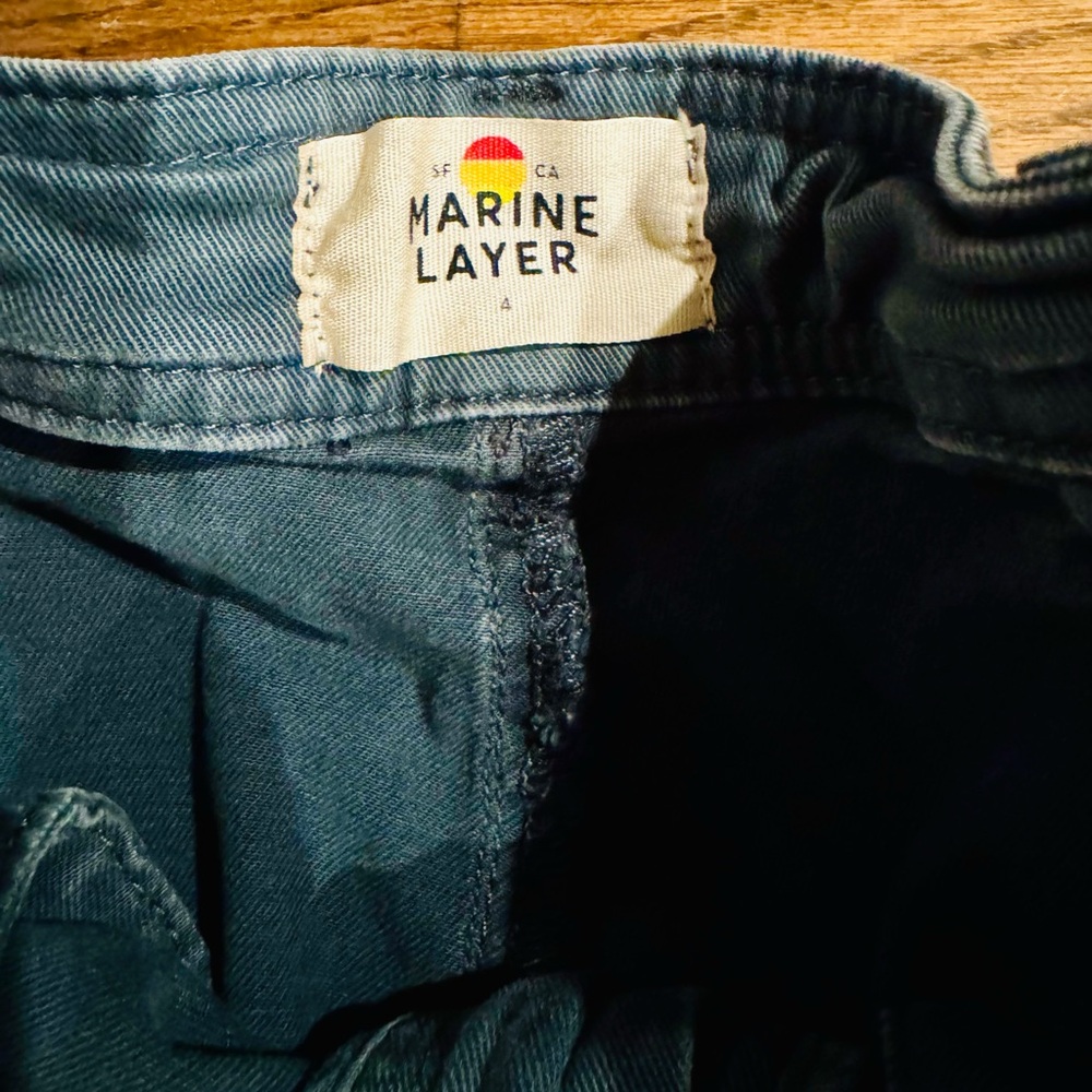 Marine Layer Women’s Wide Leg Pants – Green Grey, Size 4 - Picture 4 of 5